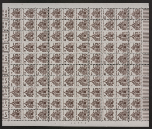 Deutschland (BRD), MiNr. 454, 100er Bogen, DZ 10, postfrisch