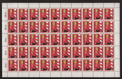 Deutschland (BRD), MiNr. 673, 50er Bogen, PLF I, postfrisch