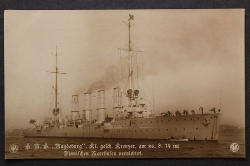 S.M.S. "Magdeburg", am 26.8..14 im Finnischen Meerbusen vernichtet