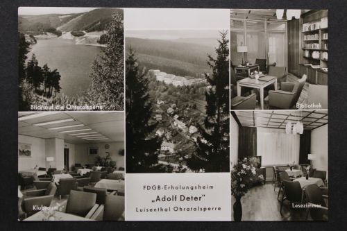 Luisenthal, Erholungsheim Adolf Deter, 3 Innenansichten, Ohratalsperre