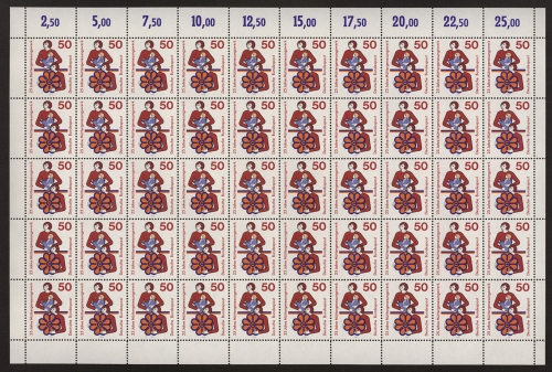 Deutschland (BRD), MiNr. 831, 50er Bogen, postfrisch