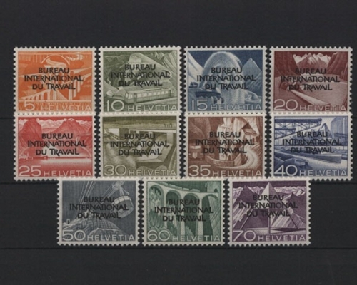 Schweiz BIT/ILO, MiNr. 83-93, postfrisch