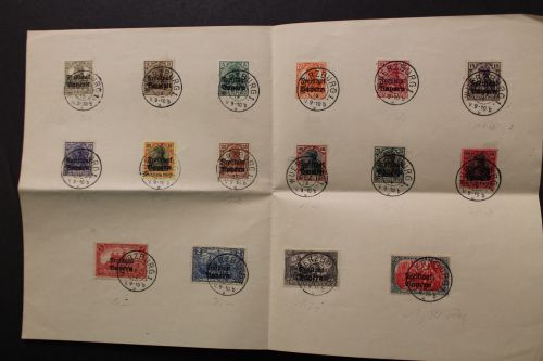 Bayern, MiNr. 136-151, 16 Werte auf BlankoBlatt