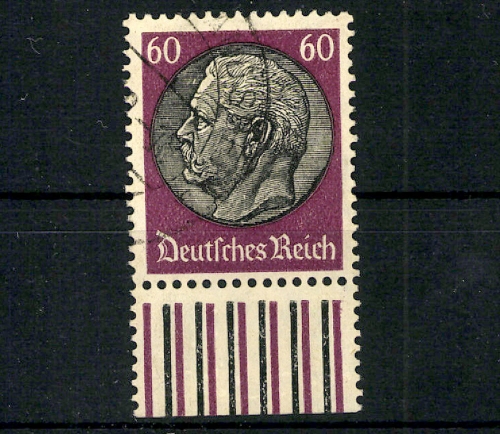 Deutsches Reich, MiNr. 526 W Unterrand, gestempelt