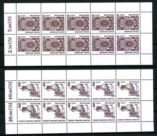 Deutschland (BRD), MiNr. 2210-2211 Kleinbögen, postfrisch