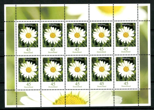 Deutschland (BRD), MiNr. 2451, Kleinbogen, Margerite, postfrisch