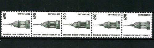 Deutschland (BRD), MiNr. 1860, Fünferstreifen mit Zählnummer, postfrisch