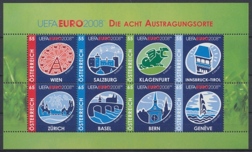 Österreich, MiNr. 2697-2704 Kleinbogen, postfrisch