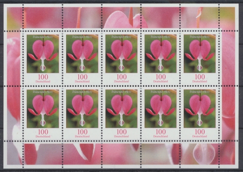 Deutschland (BRD), MiNr. 2547, Kleinbogen, Träne. Herz, postfrisch