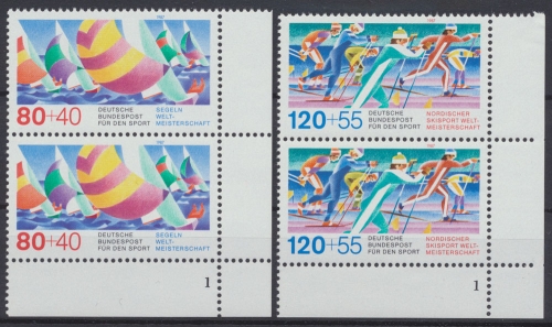 Deutschland (BRD), MiNr. 1310-1311, senkr. Paare, FN 1, postfrisch
