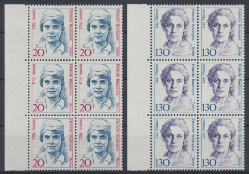 Berlin, MiNr. 811-812, 6er Bogenteile, Seitenrand links, postfrisch