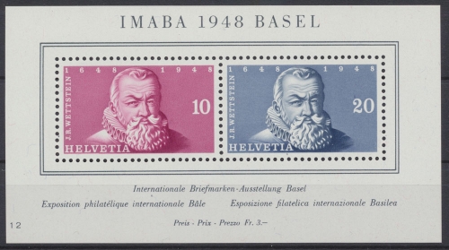 Schweiz, MiNr. Block 13, postfrisch