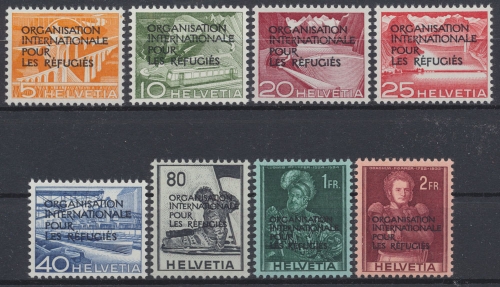 Schweiz Flüchlingsorganisation OIR/IRO, MiNr. 1-8, postfrisch