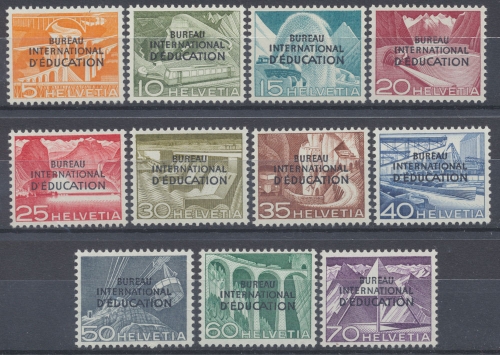 Schweiz Erziehungsbüro BIE/IEB, MiNr. 29-39, postfrisch