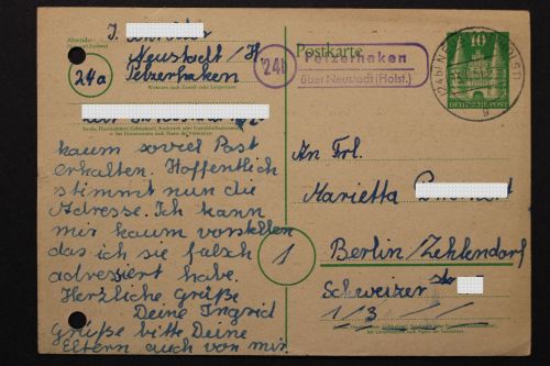 Pelzerhaken über Neustadt, Landpoststempel