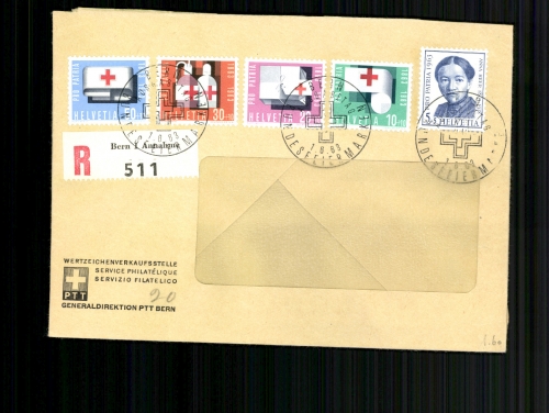 Schweiz, MiNr. 775-779, FDC