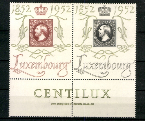 Luxemburg, MiNr. 488-489 Zd, Zierfeld, postfrisch