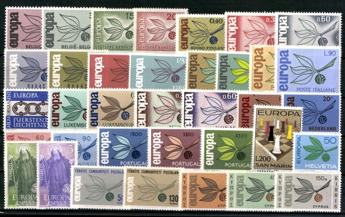 Europa Union (CEPT) Jahrgang 1965, 19 Länder, postfrisch/MNH