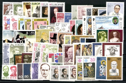 Europa Union (CEPT) Jahrgang 1980, 32 Länder, postfrisch/MNH