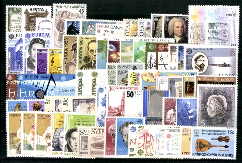 Europa Union (CEPT) Jahrgang 1985, 35 Länder, postfrisch/MNH