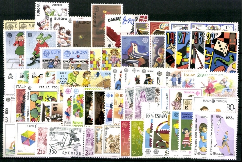 Europa Union (CEPT), Jahrgang 1989, 35 Länder, postfrisch/MNH