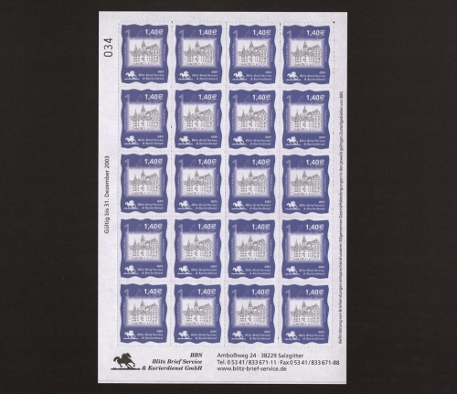Deutschland (BRD), Privatpost Blitz-Brief-Service, postfrisch/MNH