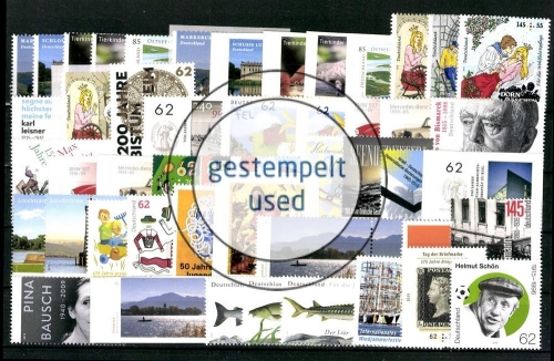 Deutschland (BRD), MiNr. 3122-3198, Jahrgang 2015, gestempelt