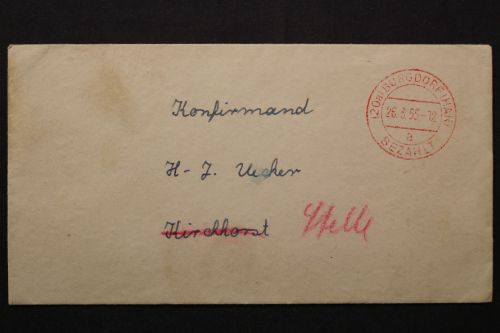 Burgdorf (HAN), Gebühr bezahlt, 26.3.55