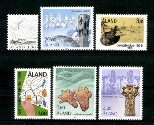 Aland, MiNr. 14-19, Jahrgang 1986, postfrisch