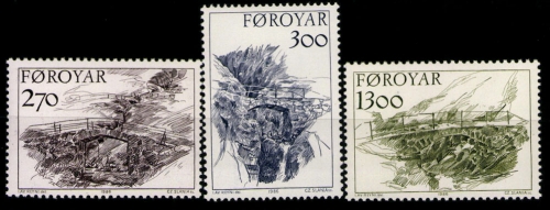 Färöer, MiNr. 142-144, postfrisch