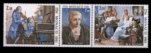 Monaco, MiNr. 1470-1472 Dreierstreifen, postfrisch