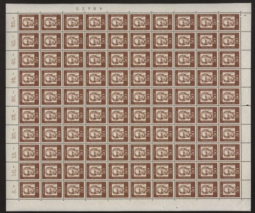 Berlin, MiNr. 208, 100er Bogen, Formnummer 1, postfrisch