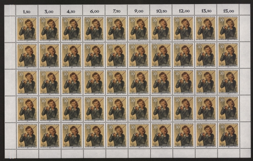 Berlin, MiNr. 347, 50er Bogen, postfrisch