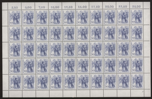 Berlin, MiNr. 337, 50er Bogen, Formnummer 2, postfrisch
