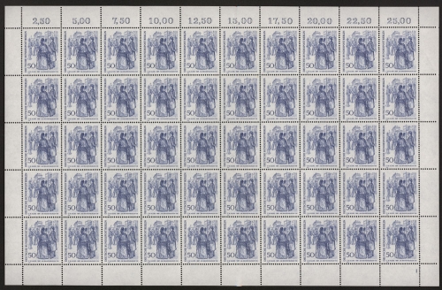 Berlin, MiNr. 337, 50er Bogen, Formnummer 1, postfrisch