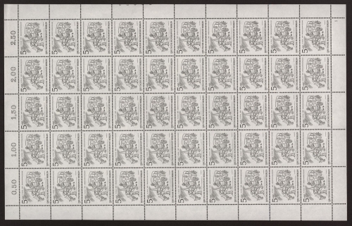 Berlin, MiNr. 330, 50er Bogen, Formnummer 1, postfrisch