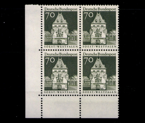 Deutschland (BRD), MiNr. 497 Viererblock, Ecke li. u., postfrisch