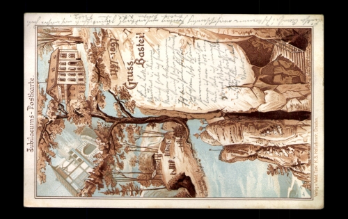 Bastei, Gruss von der Bastei, Jubiläumskarte