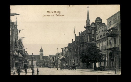 Marienburg (Westpreussen), Lauben mit Rathaus