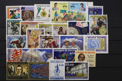 Bolivien, postfrische Partie mit 25 Briefmarken