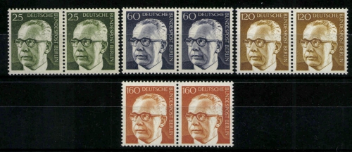 Berlin, MiNr. 393-396, waagerechte Paare, postfrisch