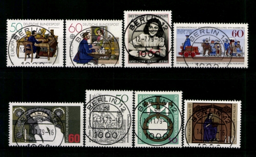 Deutschland (BRD), MiNr. 1011-1018, Berlin-Stempel