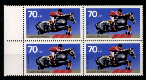 Deutschland (BRD), MiNr. 968, 4er Block, linker Rand, postfrisch