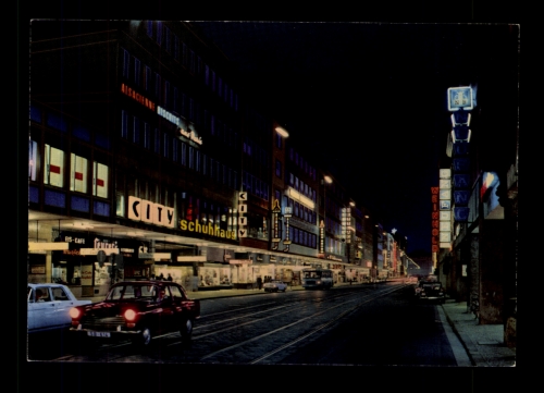 Saarbrücken, Bahnhofstraße bei Nacht