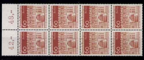 Berlin, MiNr. 278, 8er Block, Oberrand, postfrisch