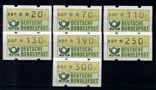 Deutschland Automaten, MiNr. 1 VS 2 ohne Zählnummern, postfrisch