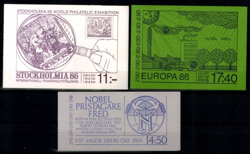 Schweden, MiNr. MH 111, 118, 1398 MH, postfrisch