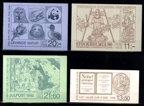 Schweden, MiNr. MH 104, 107, 109, 110, postfrisch