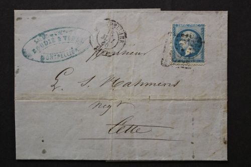 Frankreich, 20 C auf Brief, 1866