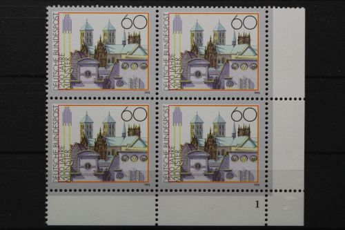 Deutschland, MiNr. 1645, 4er Block, Ecke re. u. FN 1, postfrisch